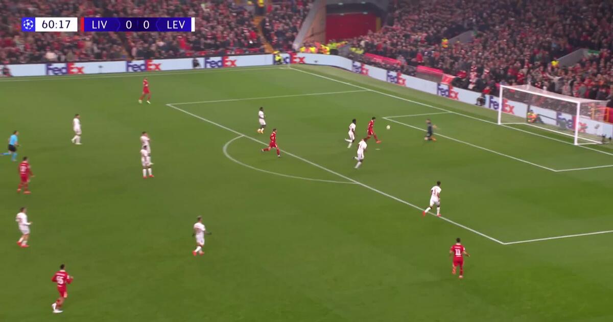 Goal Liverpool 1 0 Bayer Leverkusen, 61' Luis Díaz