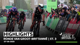 Cat Ferguson slaat een dubbelslag in de Ronde van Groot-Brittannië.